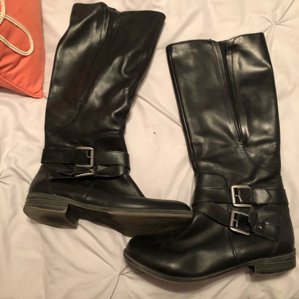 EUC Kelly & Katie black leather boots
